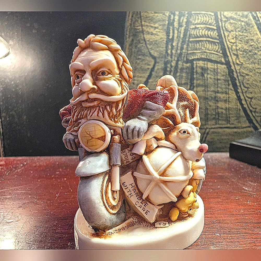 Harmony Kingdom "King of the Road" Santa On A Motorcycle Made in England